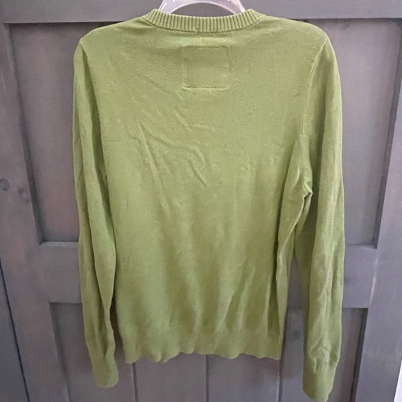 Y2K. VINTAGE 
Abercrombie & Fitch 
Men’s V Neck sweater 
Green
Sz L muscle fit - Picture 2 of 5